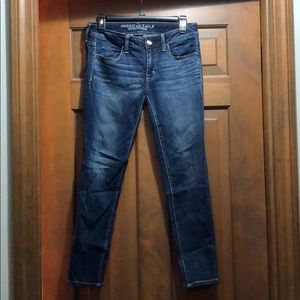 AE American Eagle Super Low Jeggings 6 short